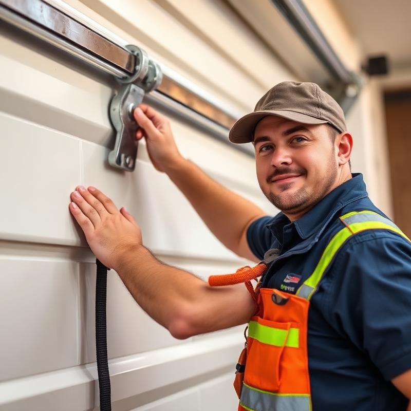 Professional garage door technician